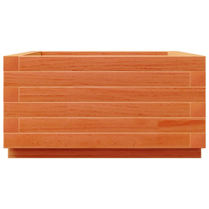 Fioriera Giardino Marrone Cera 50x50x26,5cm Legno Massello Pino