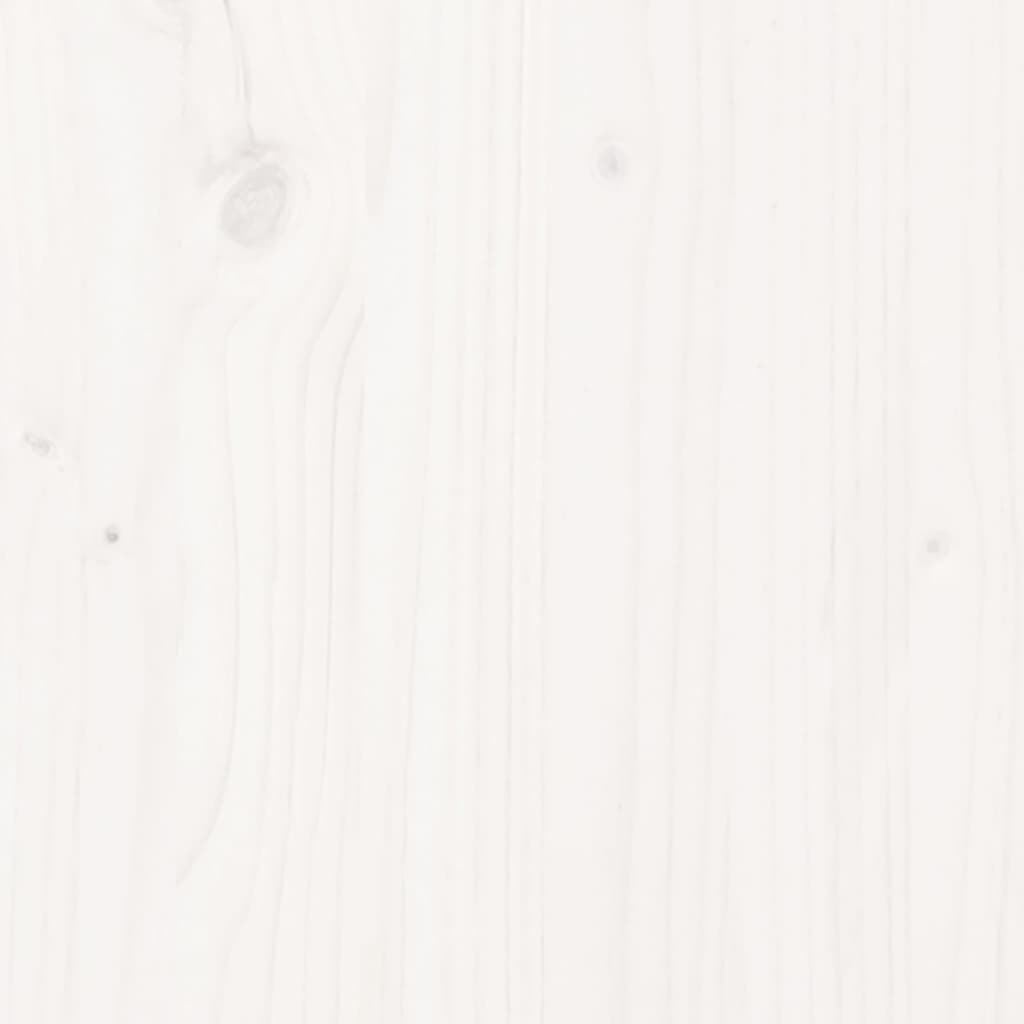Fioriera da Giardino Bianca 60x60x26,5cm Legno Massello di Pino