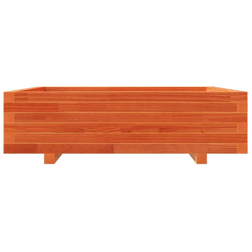 Fioriera Giardino Marrone Cera 90x90x26,5cm Legno Massello Pino