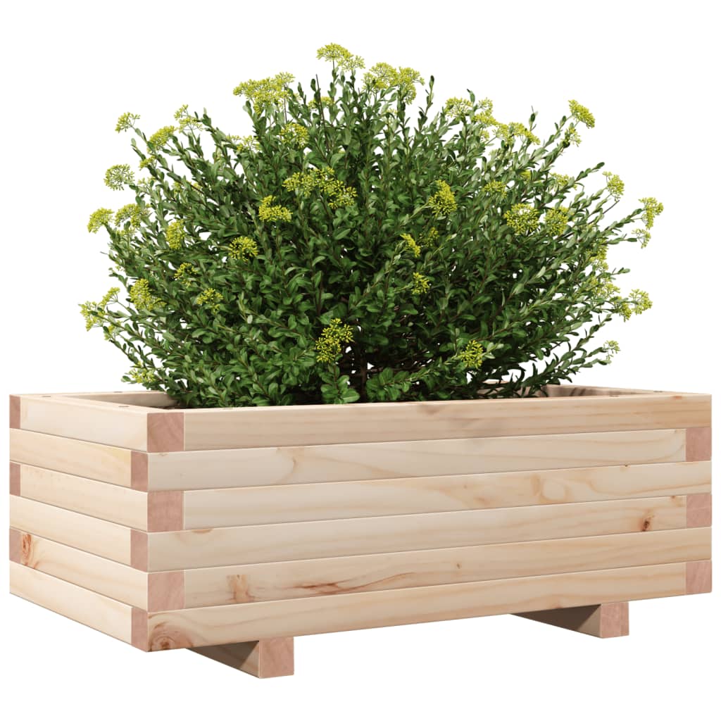 Garden planter 70x40x26.5 cm in solid pine wood