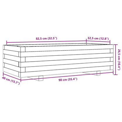 Garden Planter 90x40x26.5 cm in Impregnated Pine Wood