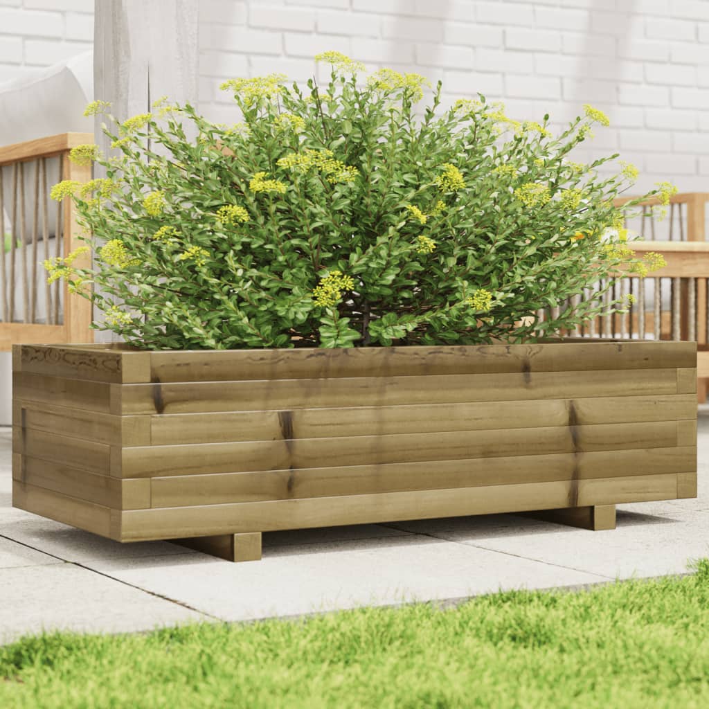 Garden Planter 90x40x26.5 cm in Impregnated Pine Wood