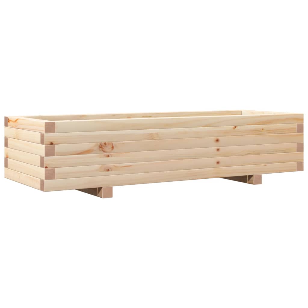 Garden Planter 110x40x26.5 cm in Solid Pine Wood