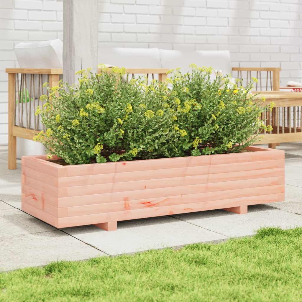 Garden planter 110x40x26.5cm in solid Douglas wood