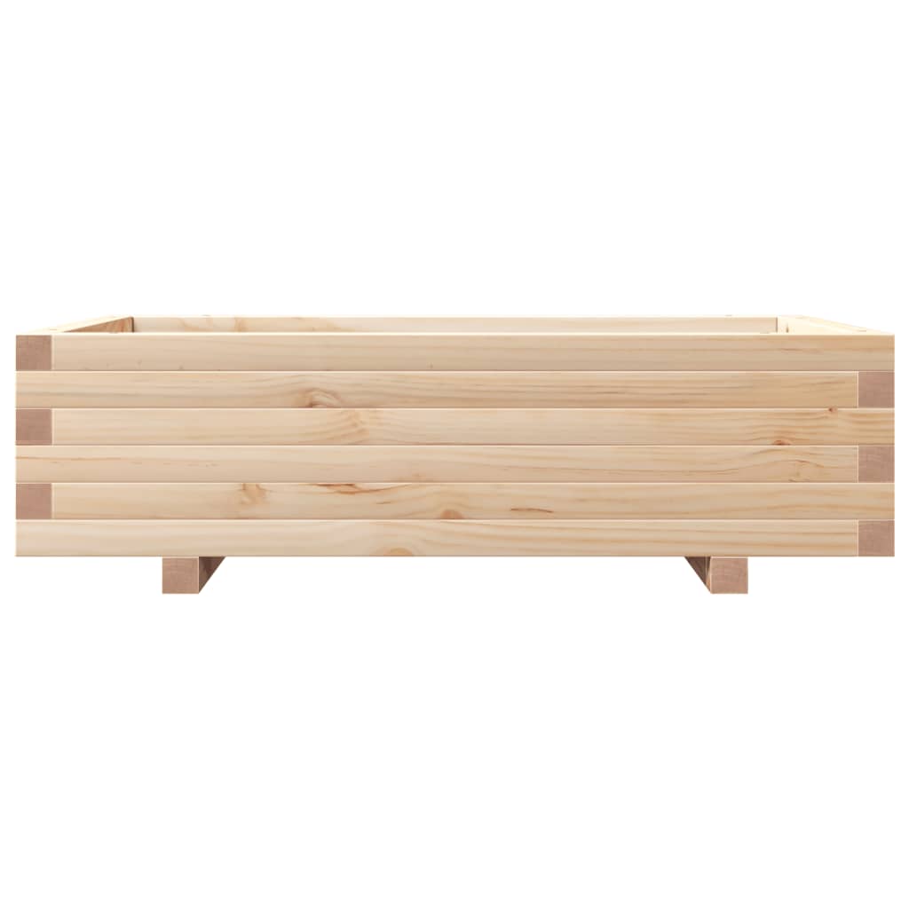 Garden planter 90x60x26.5 cm in solid pine wood