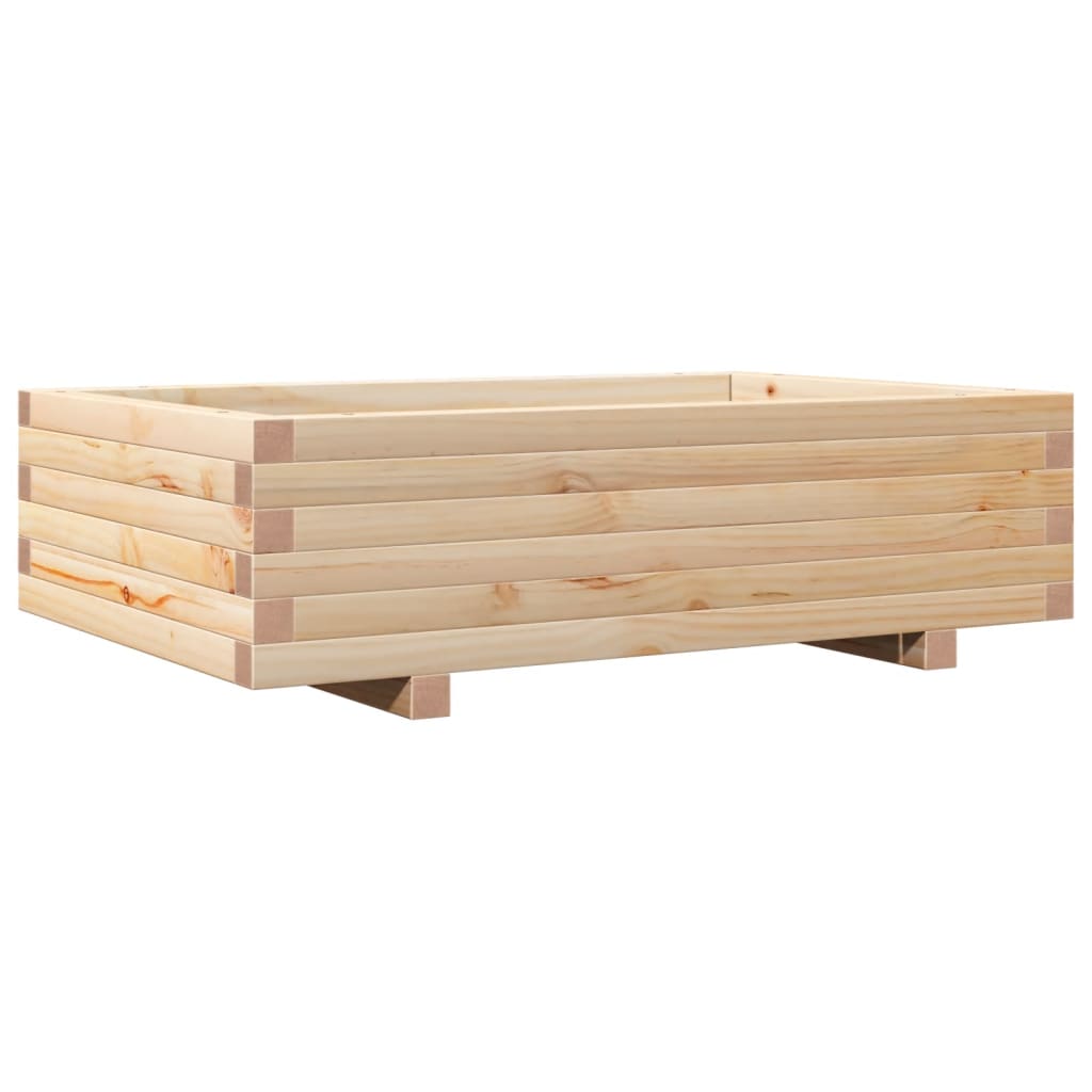 Garden planter 90x60x26.5 cm in solid pine wood