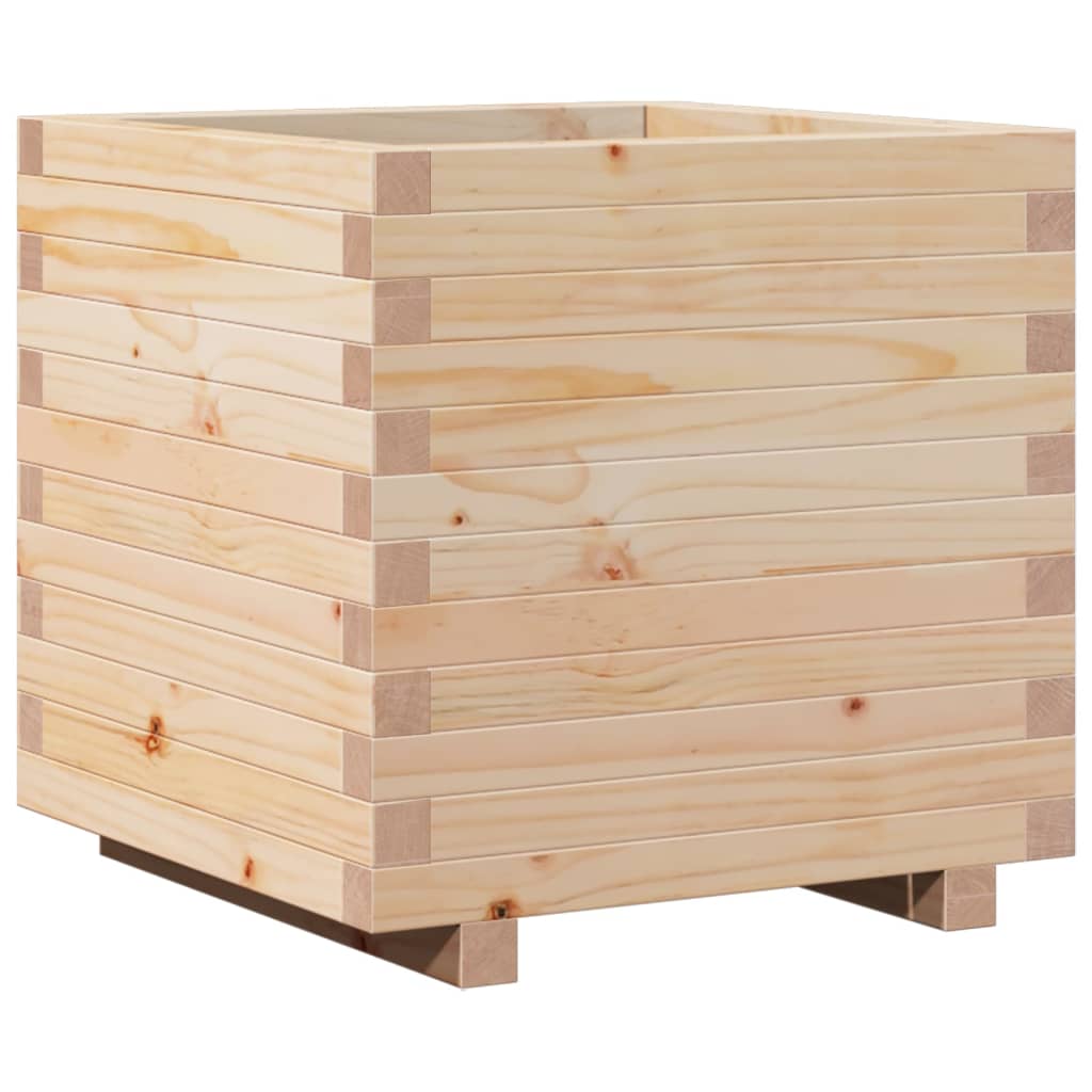 Garden planter 50x50x49.5 cm in solid pine wood