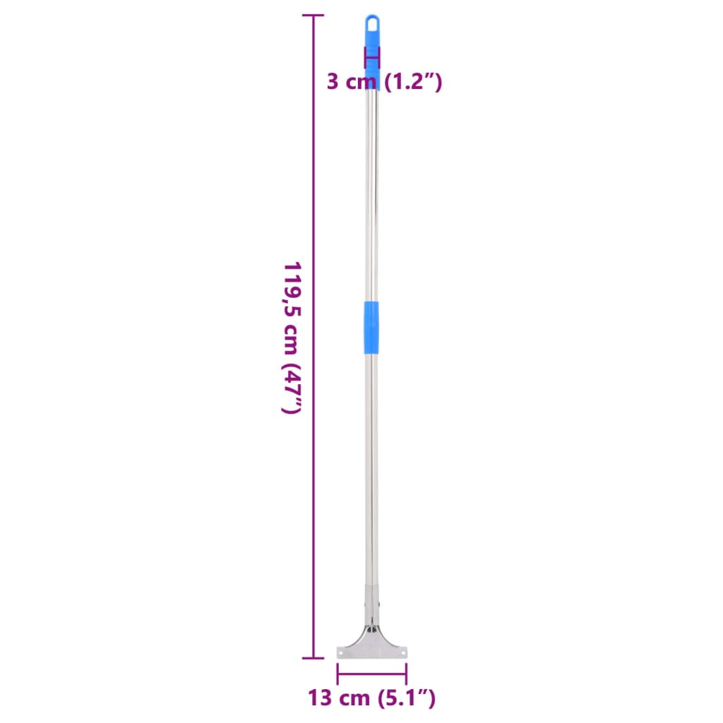Manici per Tergipavimento 5pz 119,5cm in Acciaio e Plastica | homemem39