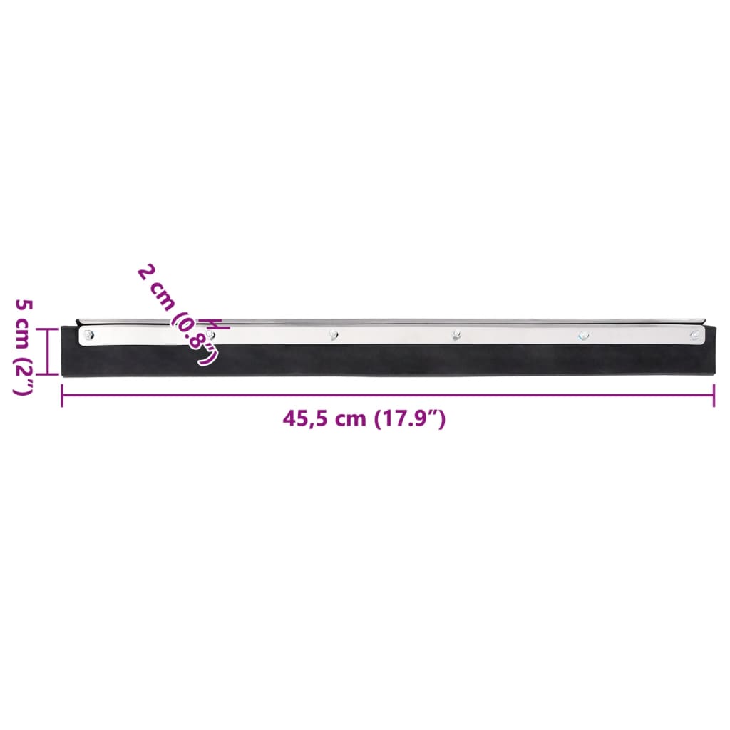 Testina Tergipavimento 45,5x2x5 cm in Acciaio e Gomma | homemem39