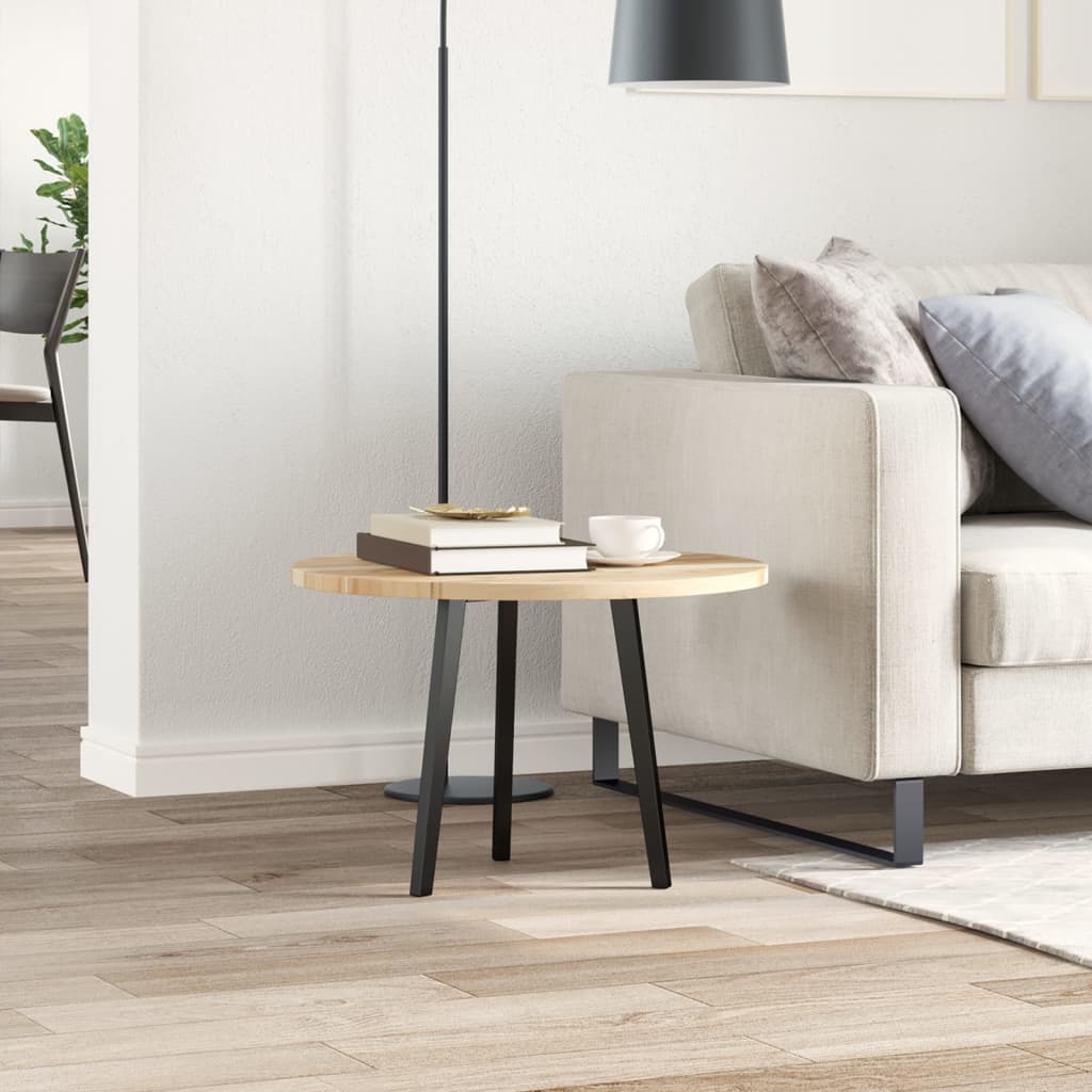 Piano Tavolo Rotondo Ø60x2 cm in Legno Massello di Acacia | homemem39