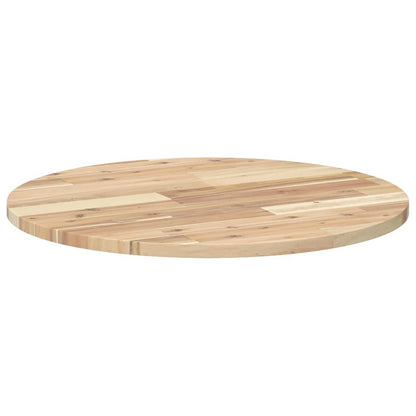 Piano Tavolo Rotondo Ø60x2 cm in Legno Massello di Acacia | homemem39