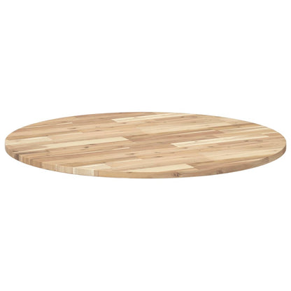 Piano Tavolo Rotondo Ø90x2 cm in Legno Massello di Acacia | homemem39