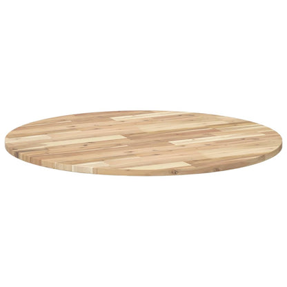 Piano Tavolo Rotondo Ø90x2 cm in Legno Massello di Acacia | homemem39