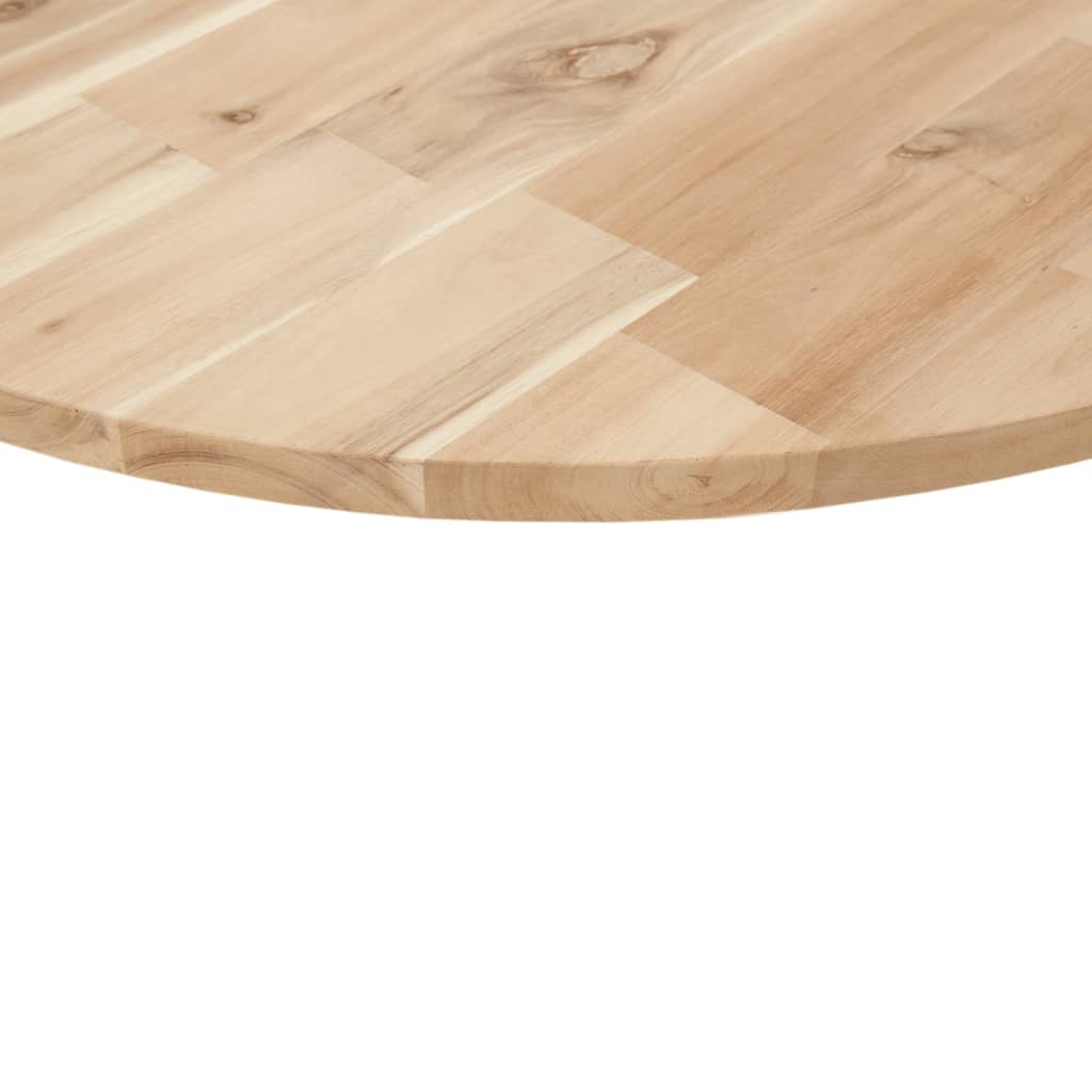 Piano Tavolo Rotondo Ø90x2 cm in Legno Massello di Acacia | homemem39