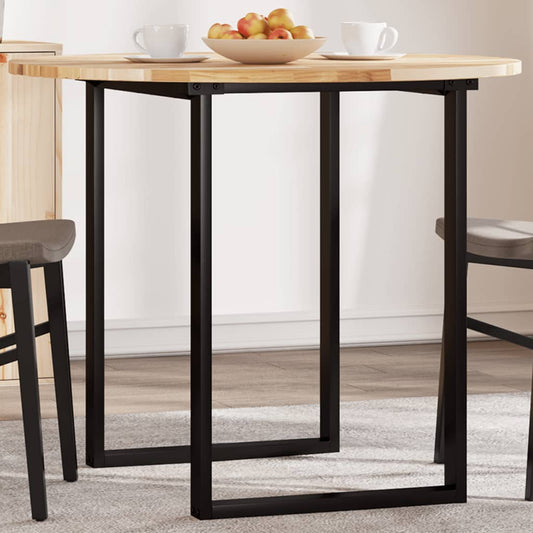 Piano Tavolo Rotondo Ø90x2 cm in Legno Massello di Acacia | homemem39