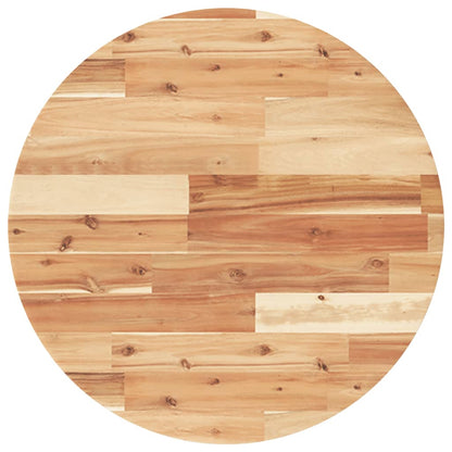 Piano Tavolo Rotondo Ø60x2 cm in Legno Massello di Acacia | homemem39