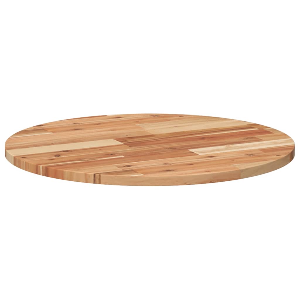 Piano Tavolo Rotondo Ø60x2 cm in Legno Massello di Acacia | homemem39