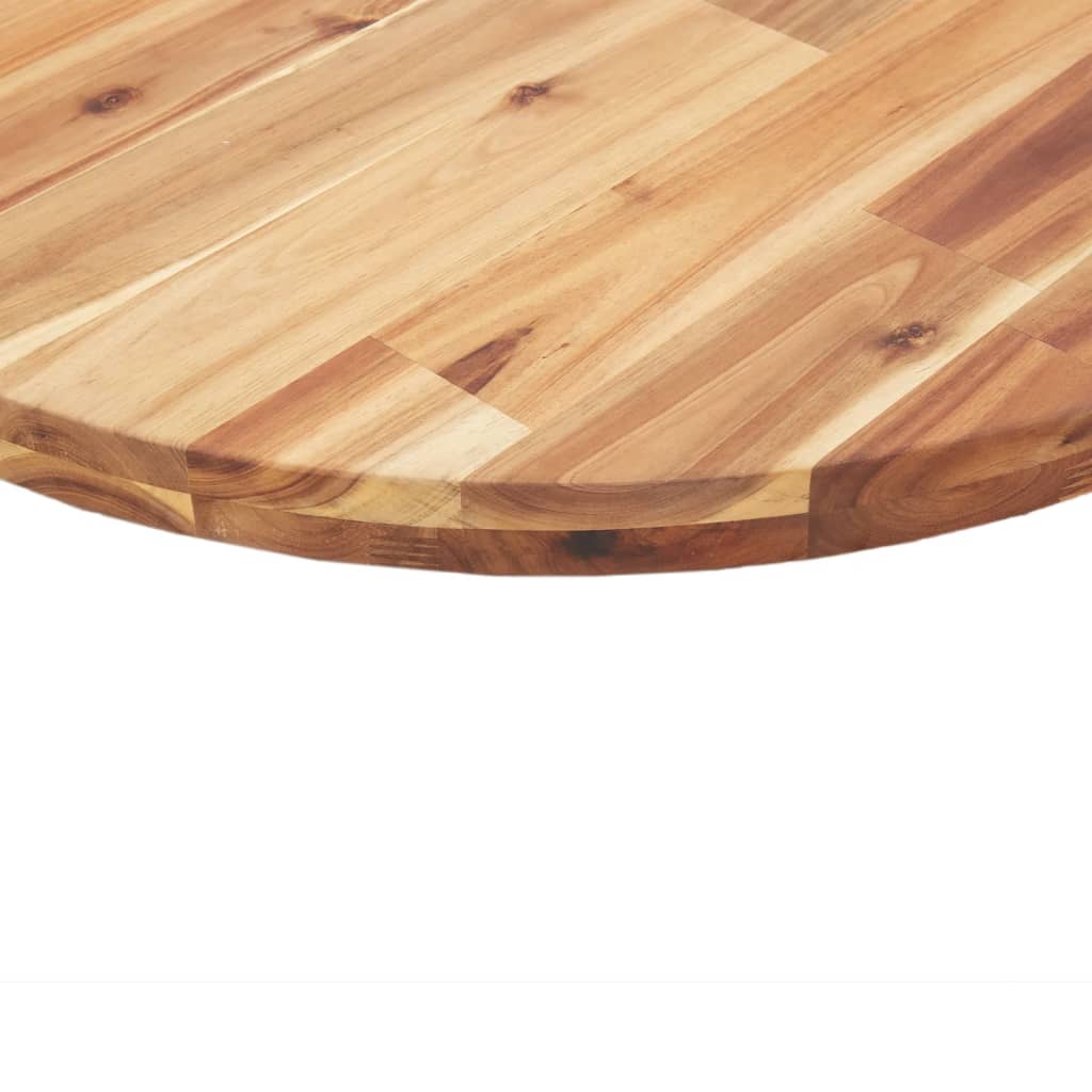 Piano Tavolo Rotondo Ø60x2 cm in Legno Massello di Acacia | homemem39