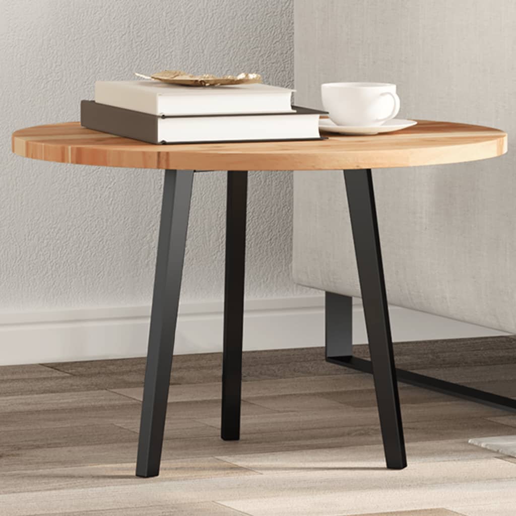 Piano Tavolo Rotondo Ø60x2 cm in Legno Massello di Acacia | homemem39