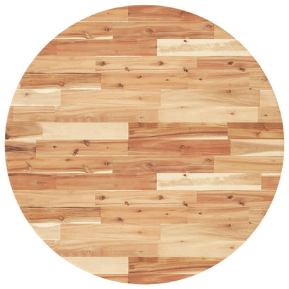 Piano Tavolo Rotondo Ø90x2 cm in Legno Massello di Acacia | homemem39