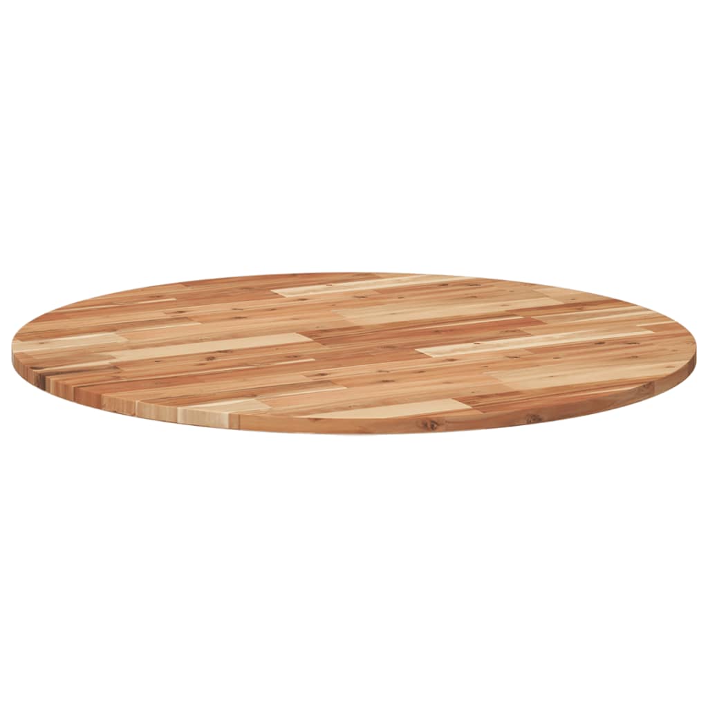 Piano Tavolo Rotondo Ø90x2 cm in Legno Massello di Acacia | homemem39