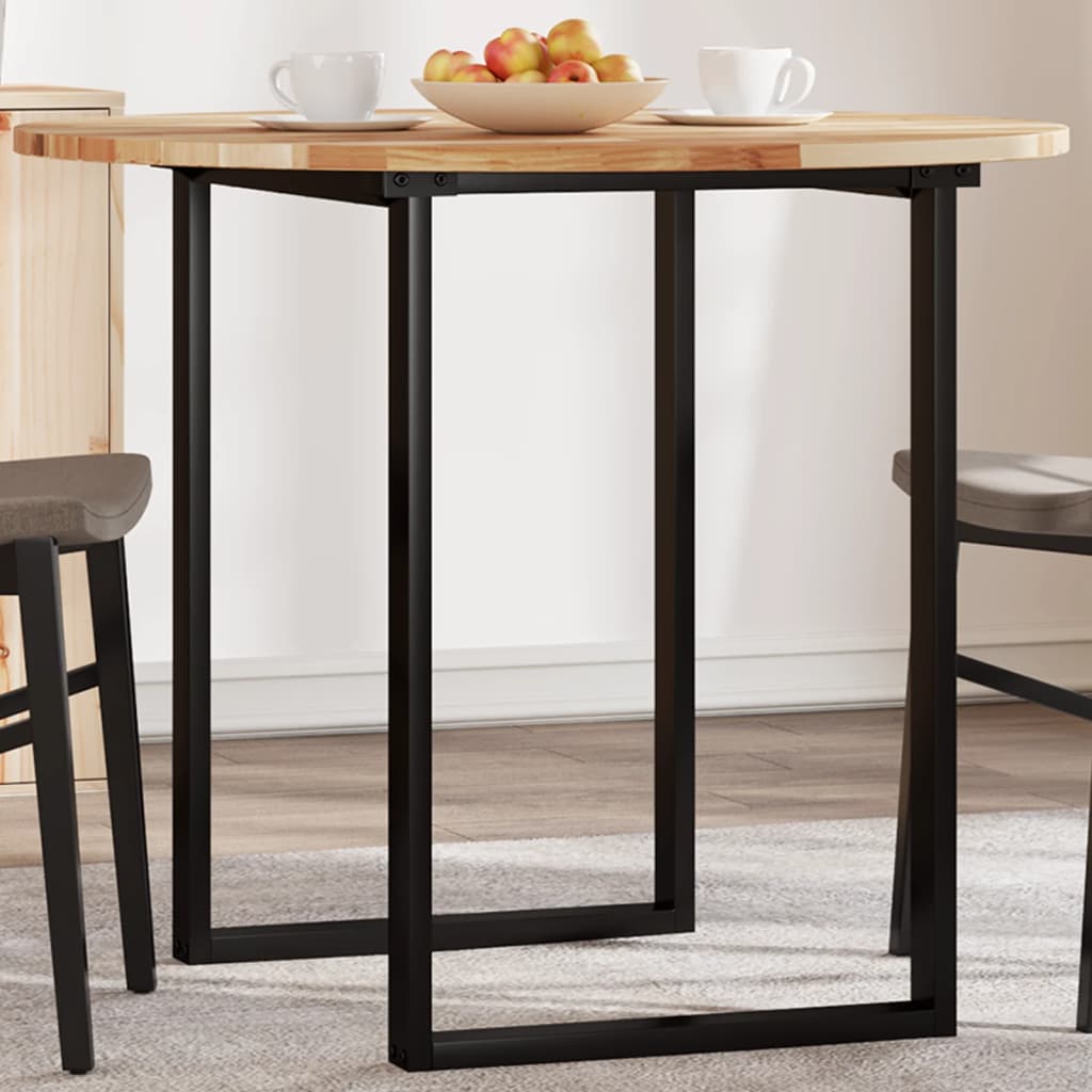 Piano Tavolo Rotondo Ø90x2 cm in Legno Massello di Acacia | homemem39