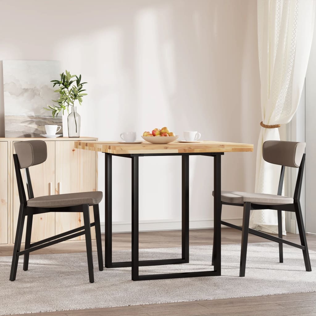 Piano Tavolo Quadrato 80x80x4 cm in Legno Massello di Acacia | homemem39