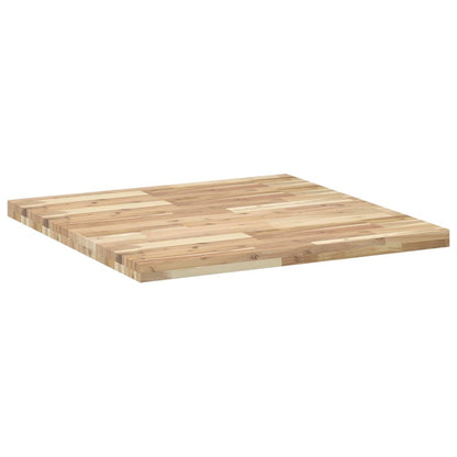 Piano Tavolo Quadrato 80x80x4 cm in Legno Massello di Acacia | homemem39