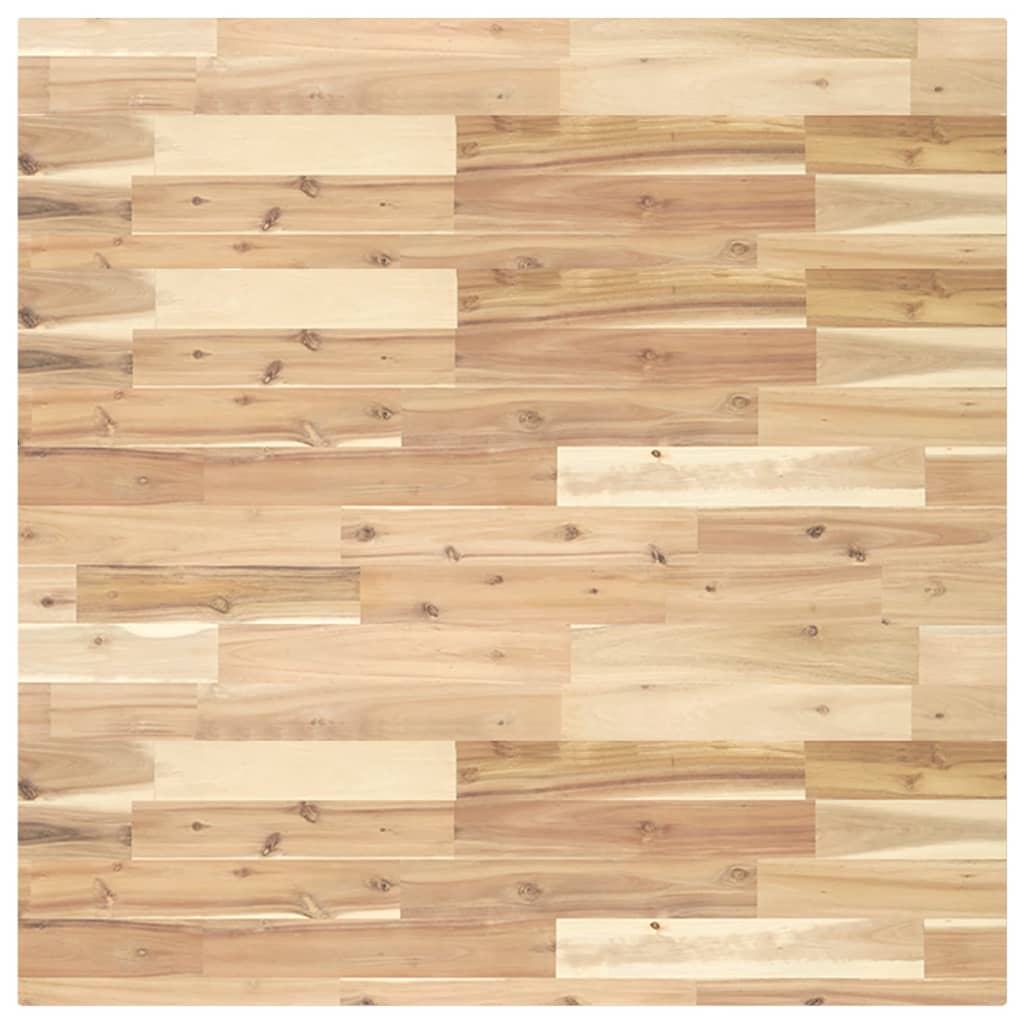Piano Tavolo Quadrato 90x90x4 cm in Legno Massello di Acacia | homemem39