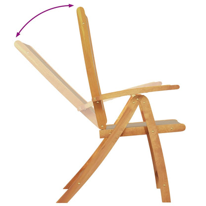 Sedie da Giardino Pieghevoli 2 pz Massello Acacia e Textilene - homemem39