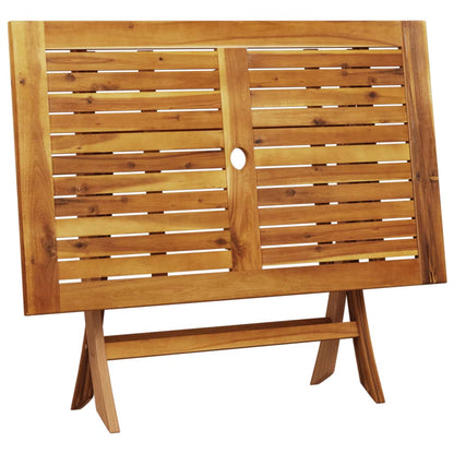 Set da Pranzo da Giardino 5 pz Tortora Tessuto e Legno Massello | homemem39