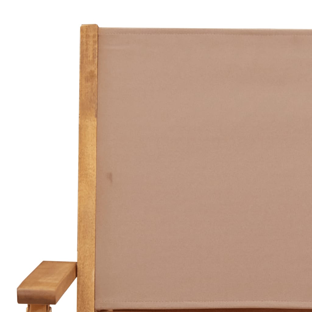 Set da Pranzo da Giardino 5 pz Tortora Tessuto e Legno Massello | homemem39