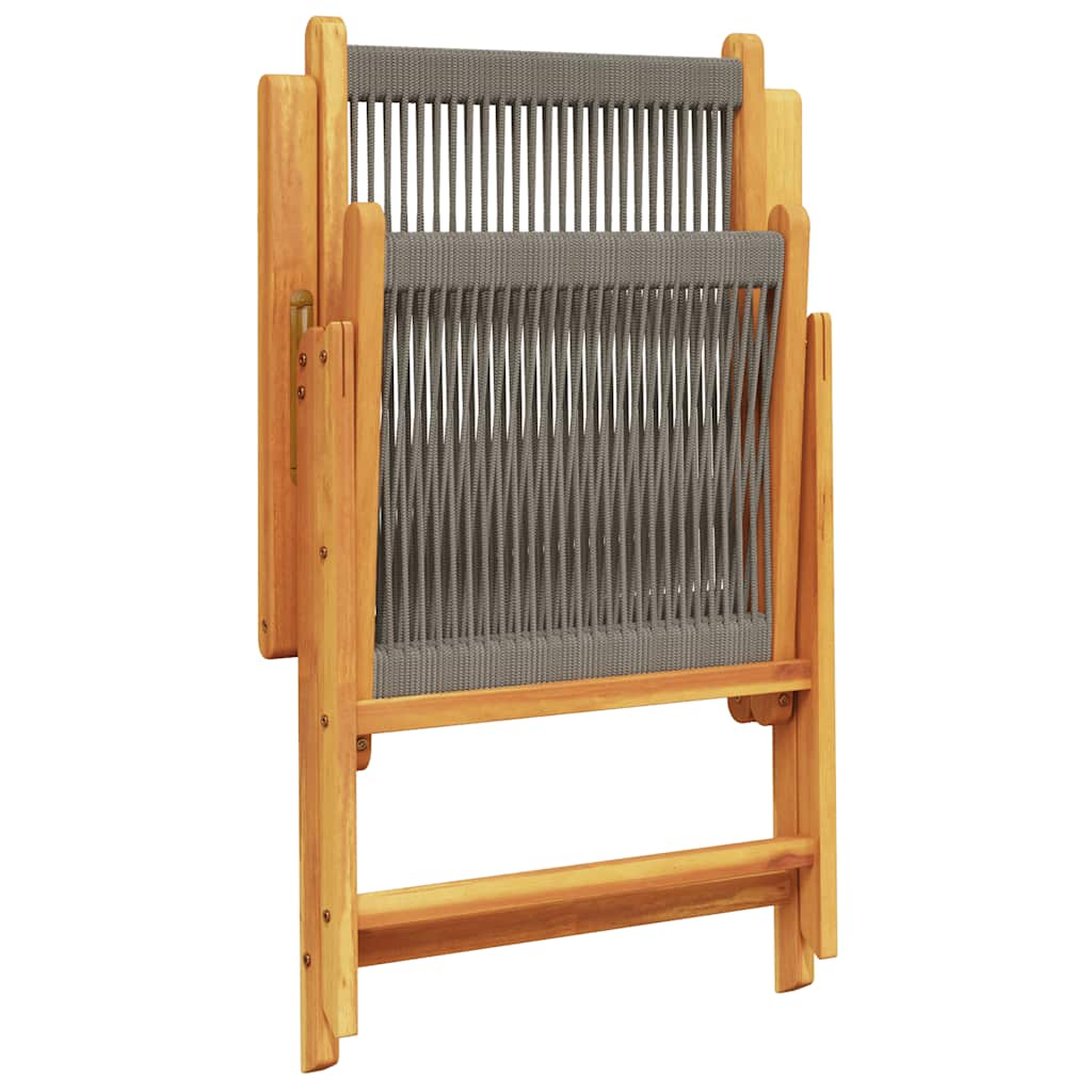 Set da Pranzo da Giardino 7 pz Polipropilene e Legno Massello | homemem39