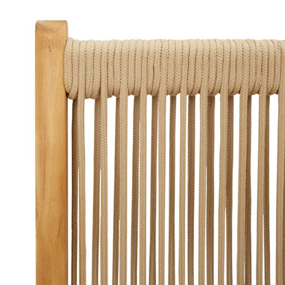 Set Pranzo da Giardino 7 pz Beige Polipropilene/ Legno Massello