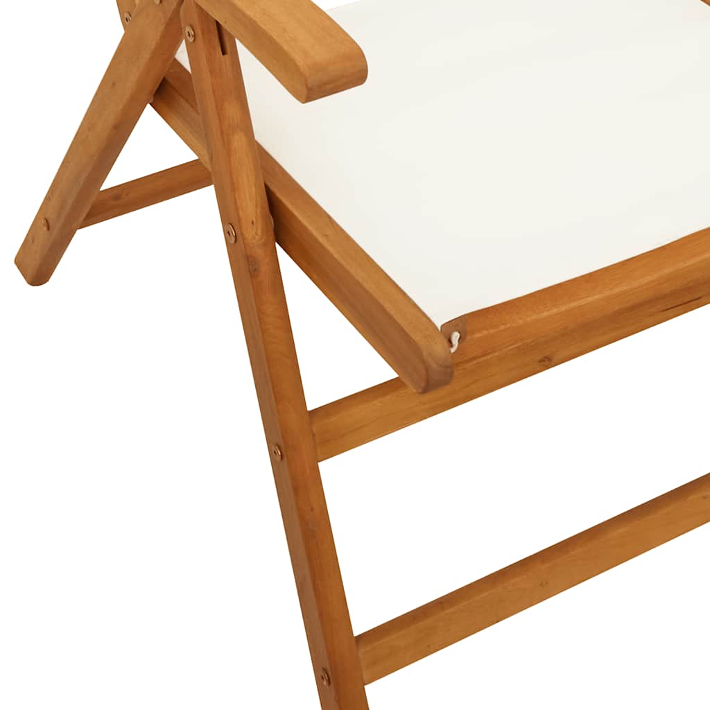 Set Pranzo da Giardino 7 pz Crema in Tessuto e Legno Massello | homemem39