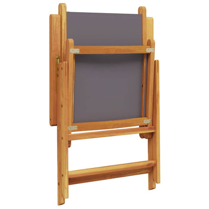 Set Pranzo da Giardino 7 pz Antracite Tessuto e Legno Massello | homemem39