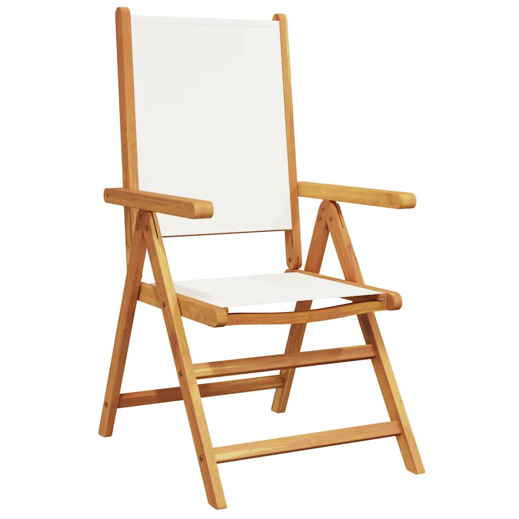 Set Pranzo da Giardino 7 pz Crema in Tessuto e Legno Massello | homemem39
