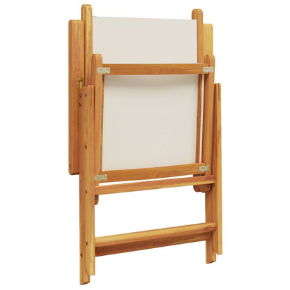 Set Pranzo da Giardino 7 pz Crema in Tessuto e Legno Massello | homemem39