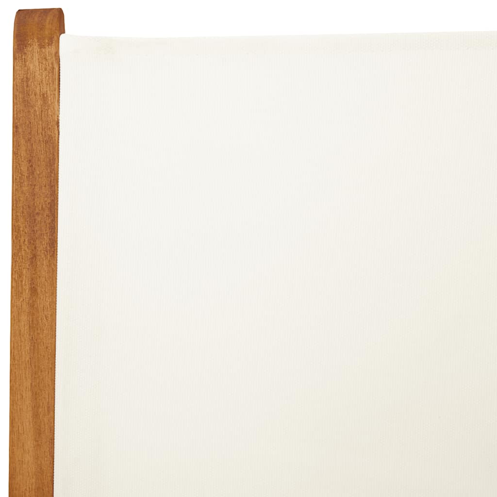 Set Pranzo da Giardino 7 pz Crema in Tessuto e Legno Massello | homemem39