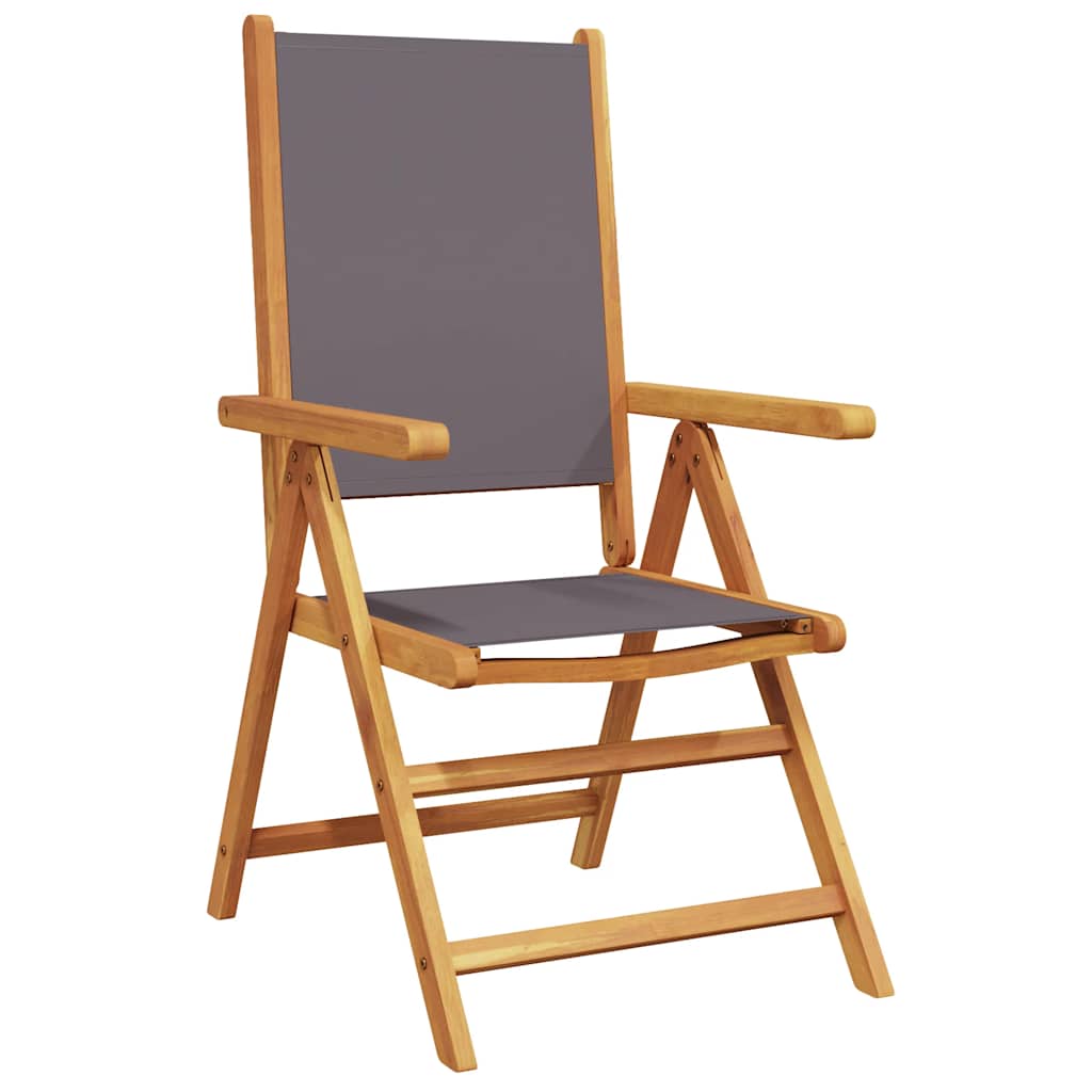 Set Pranzo da Giardino 7 pz Antracite Tessuto e Legno Massello | homemem39