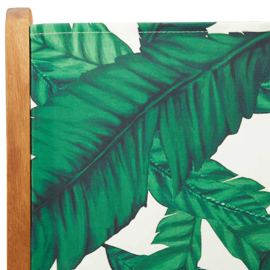 Set Pranzo da Giardino 7 pz Foglie in Tessuto e Legno Massello | homemem39