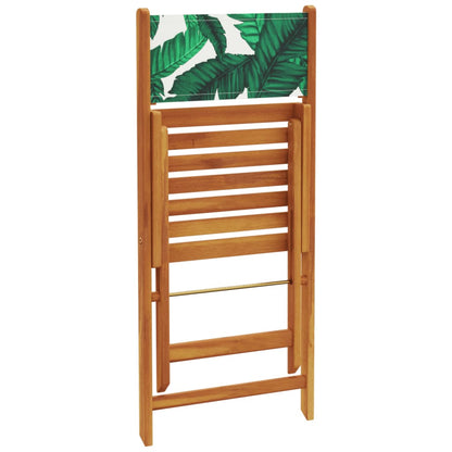 Set da Bistrot 3 pz Motivo Foglie in Tessuto e Legno Massello | homemem39