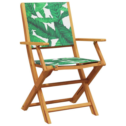 Set da Bistrot 3 pz Motivo Foglie in Tessuto e Legno Massello | homemem39