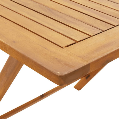 Set Pranzo da Giardino 5 pz Beige Polipropilene/ Legno Massello