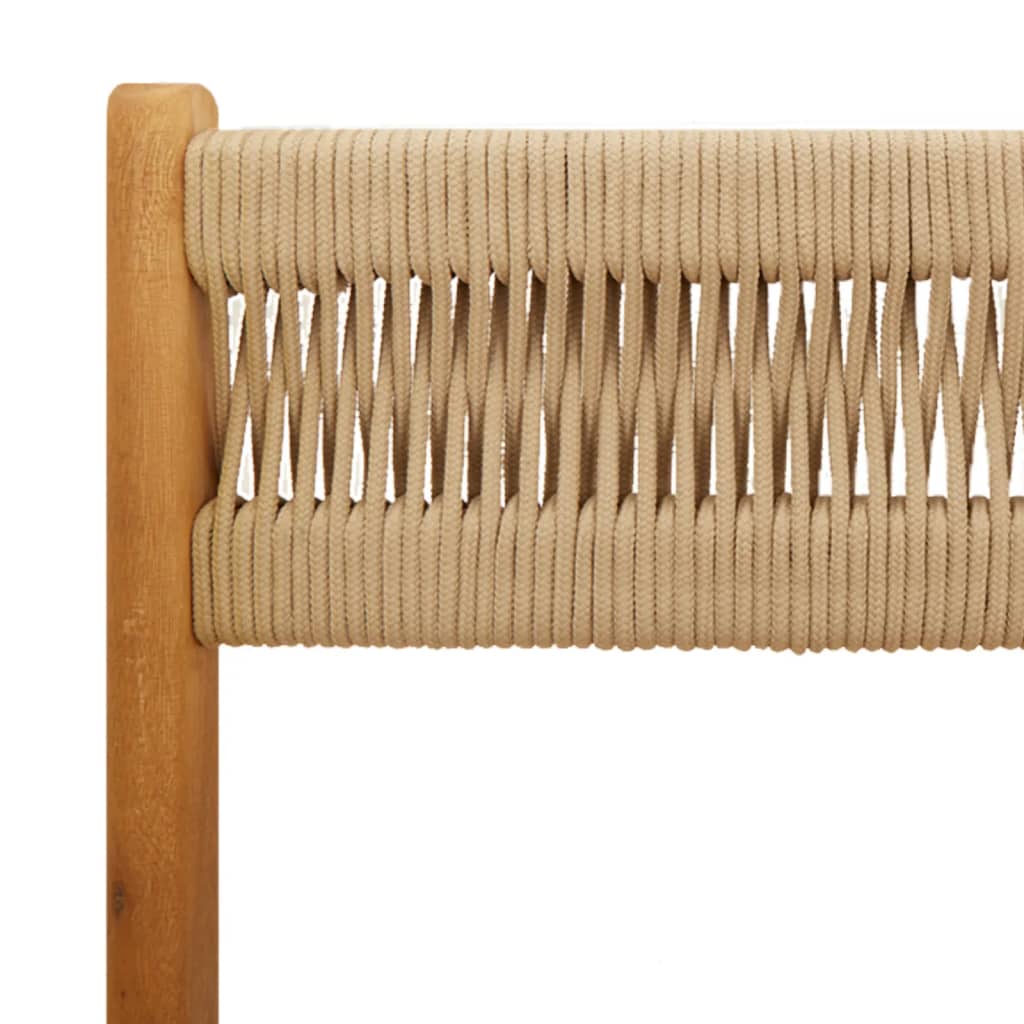 Set da Bistrot 3pz Beige in Polipropilene e Legno Massello | homemem39