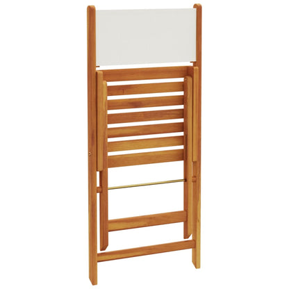 Set da Bistrot 3pz Bianco Crema in Tessuto e Legno Massello | homemem39