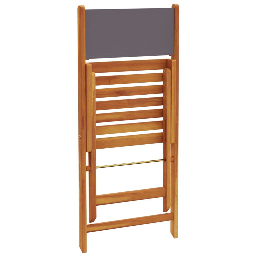 Set da Bistrot 3pz Antracite in Tessuto e Legno Massello | homemem39