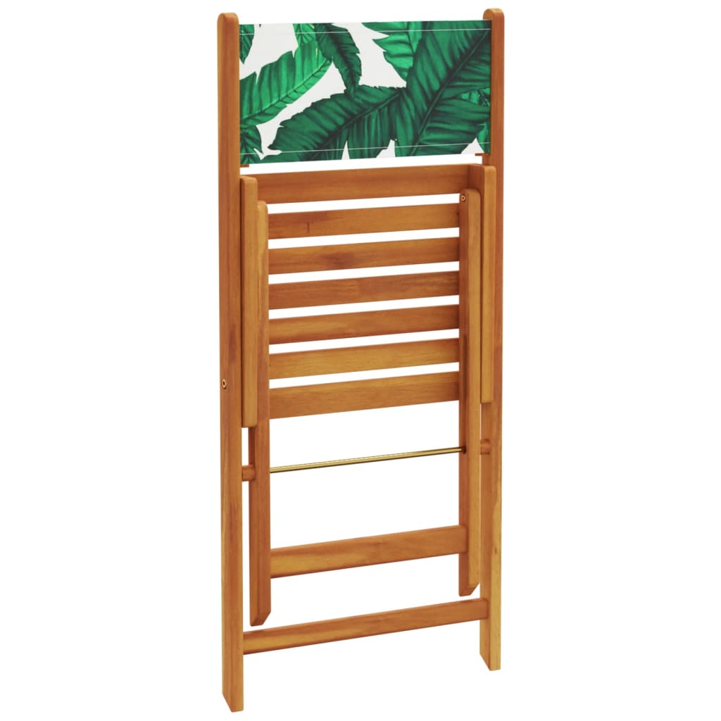 Set da Bistrot 3 pz Motivo Foglie in Tessuto e Legno Massello | homemem39