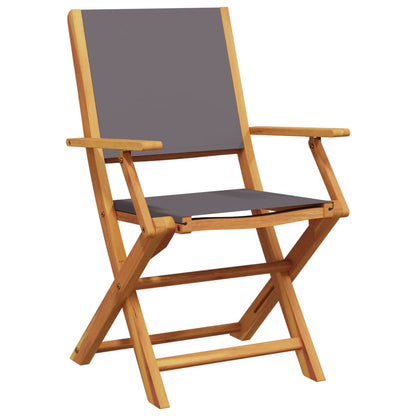 Set da Bistrot 3pz Antracite in Tessuto e Legno Massello | homemem39
