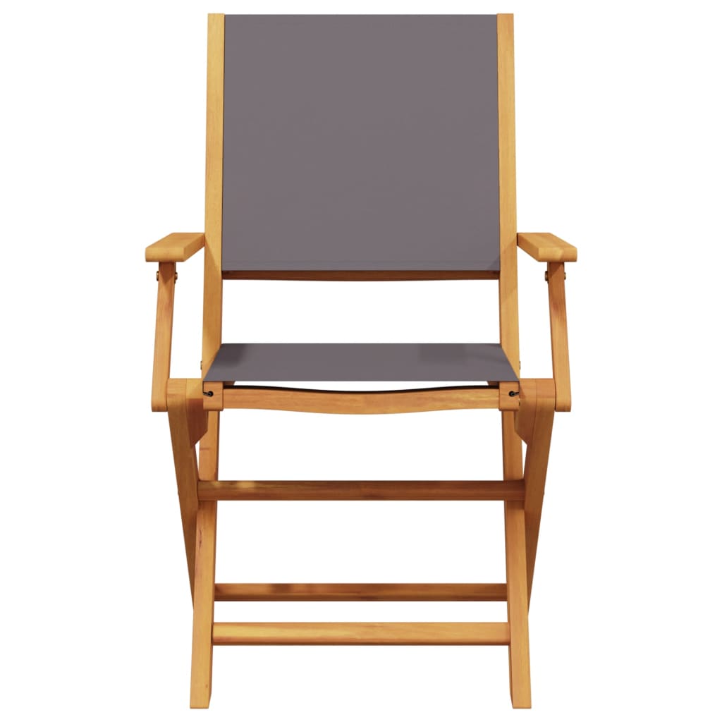 Set da Bistrot 3pz Antracite in Tessuto e Legno Massello | homemem39